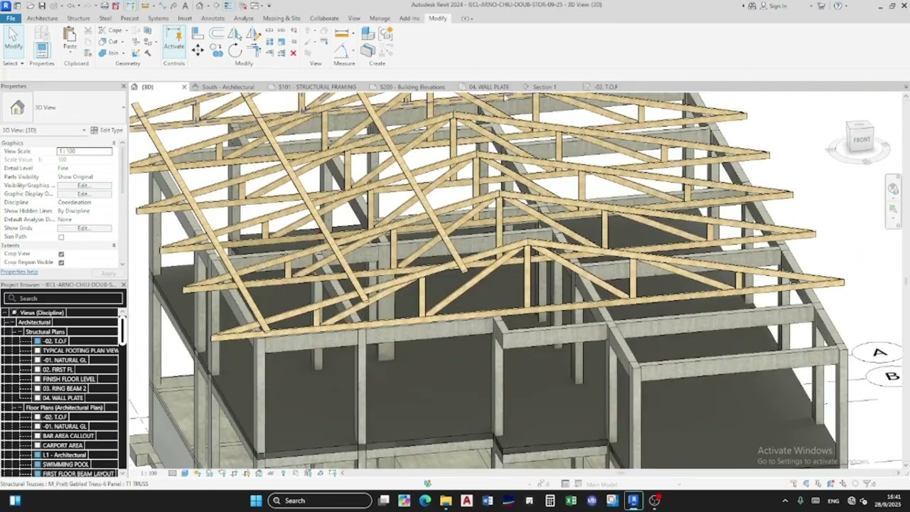 Timber Truss Modeling and Drafting in Revit 24