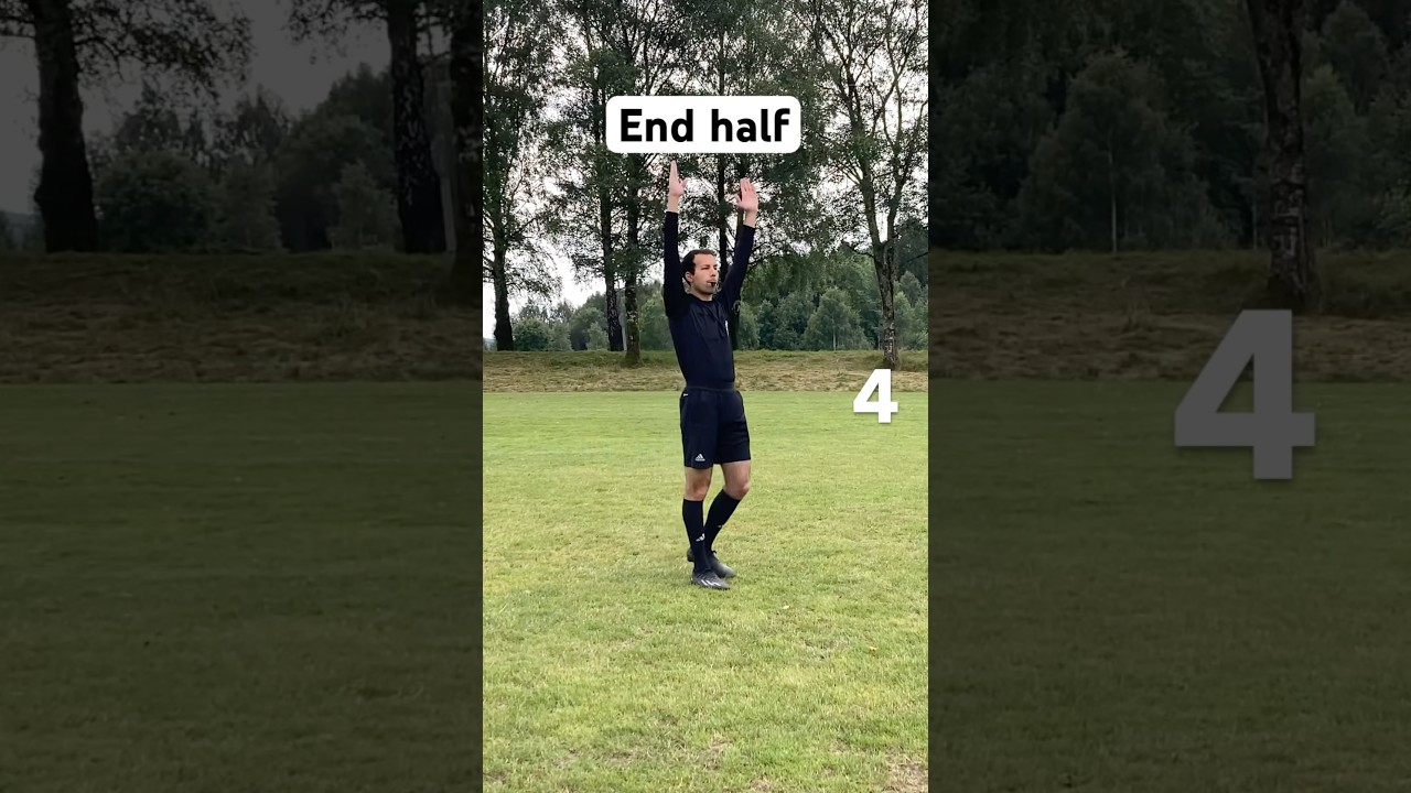 Referee signals - End half #football #soccer #referee #refereesignals