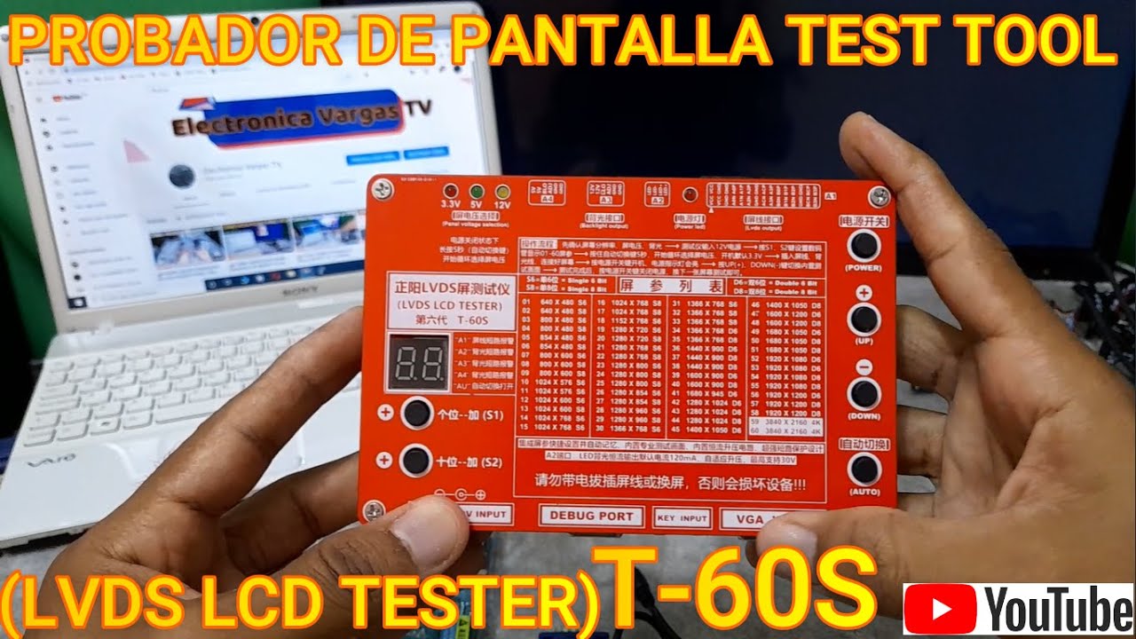 👉TUTORIAL PROBADOR DE PANTALLAS TEST TOOL, T-60S👈 Prueba Y Funcionamiento. Electrónica Vargas.💯