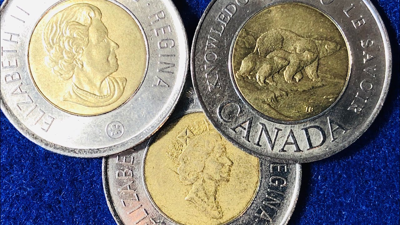 1996, 2000, 2007 Canada Two Dollar Coins
