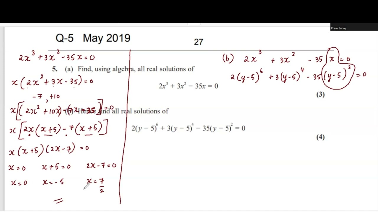 Pure Math 1 - Quadratics   MAy 2019 #puremaths #quadratics #pearsonedexcel