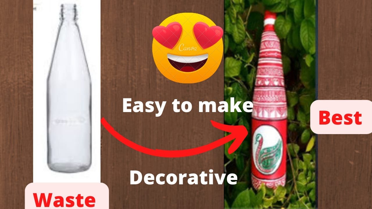 DIY|Bottle art|Bottle craft|Easy Bottle art ideas|Bottle painting for beginners|bottle painting idea
