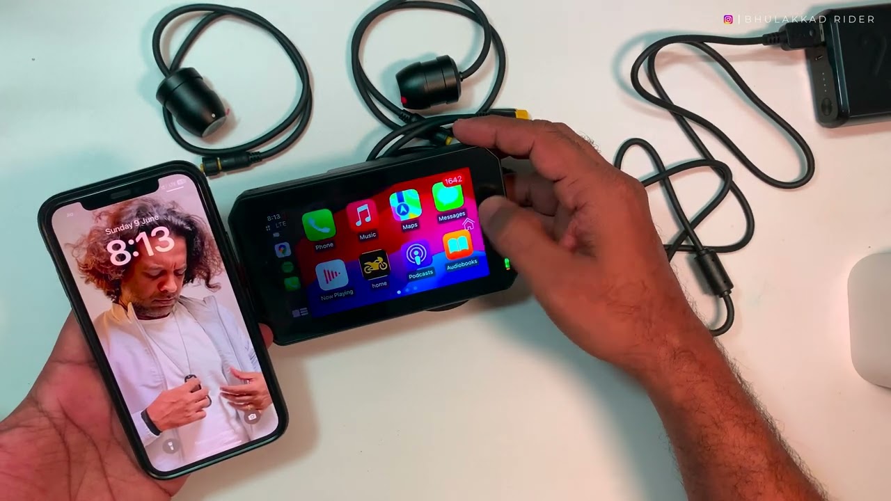 Hack for bike mode on Motorcycle Wireless Car play-Android Auto Dash Cam, TPMS. Detailed Unboxing