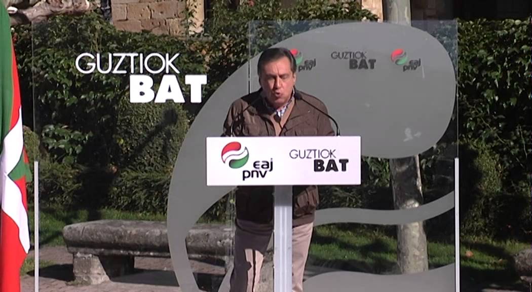 Xabier Agirre, presidente del Araba Buru Batzar en Asparrena