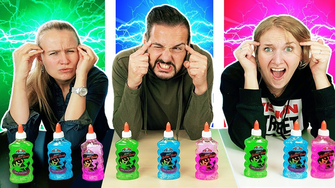 TWIN TELEPATHY SLIME Challenge zu dritt | Sind Kathi, Kaan & Nina Schleim Drillinge? Triplets Slime