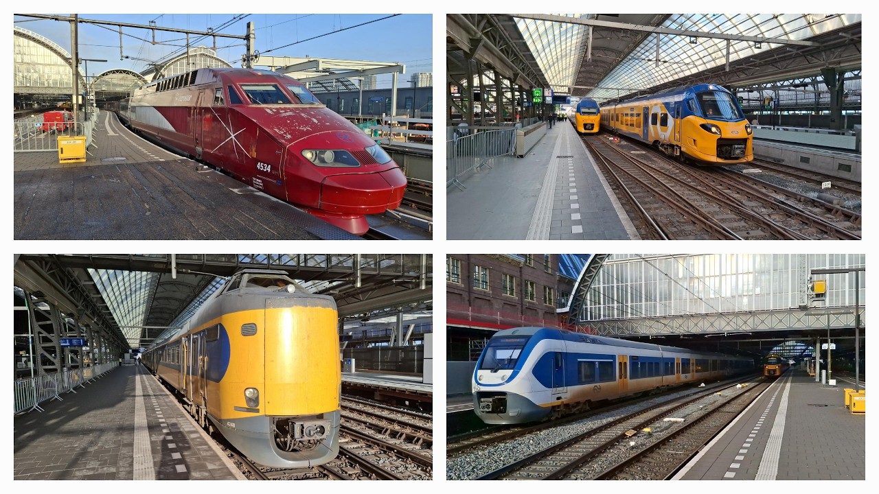 Trains/treinen in Amsterdam centraal 21/02/2026