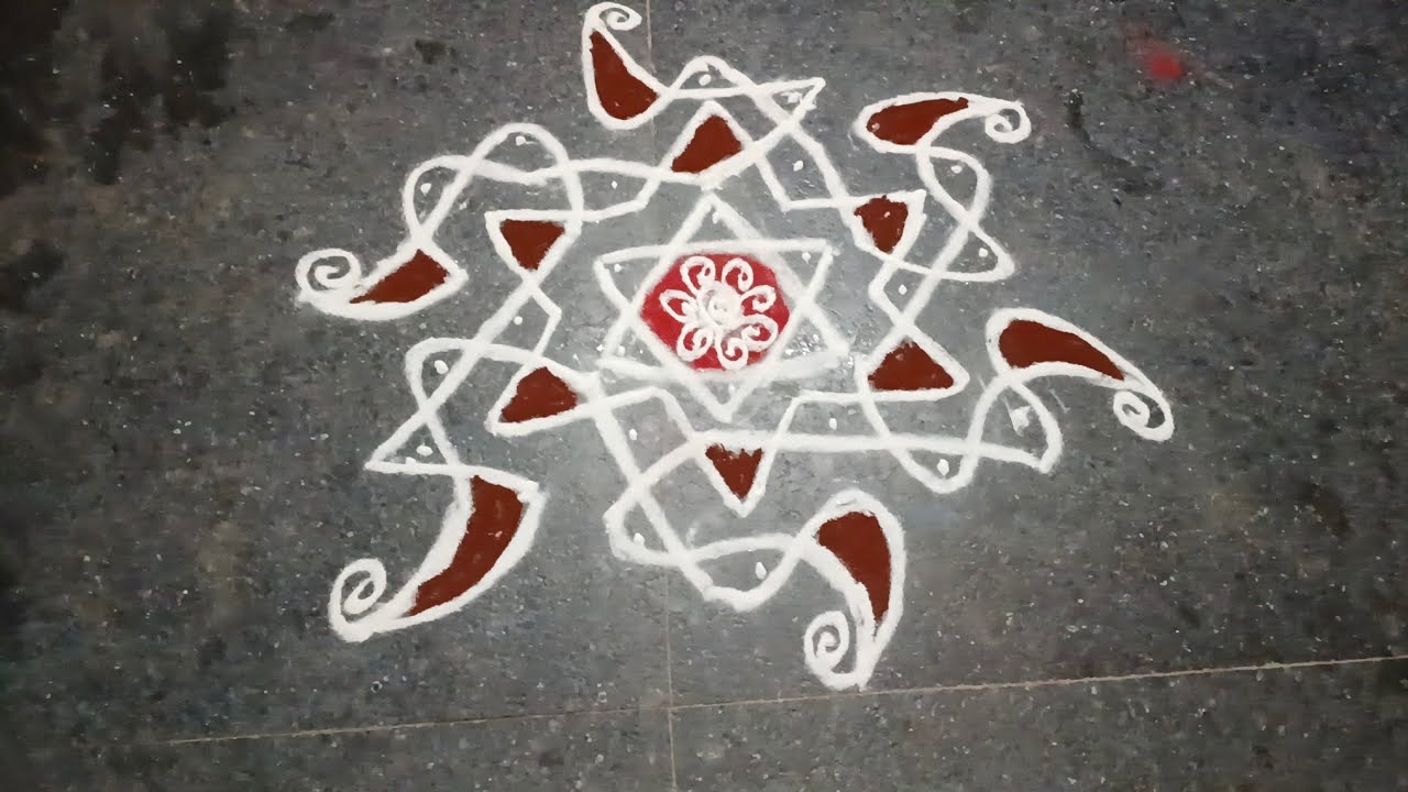 ✨️நட்சத்திர⭐️கோலம் 7×4 dots🪷 kolam simple kolam design/ easy kolam #rangoli#kolam 