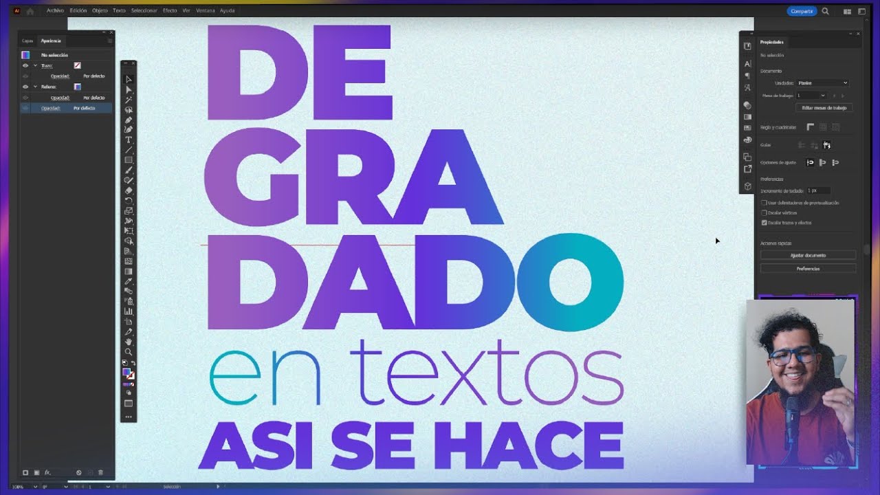 😮 TEXTOS DEGRADADOS | Illustrator | ✅ AS&Iacute; SE HACE