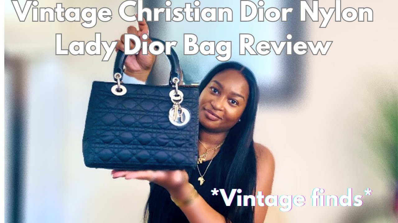 Vintage Christian Dior Nylon Medium Lady Dior Bag Review | Vintage Finds