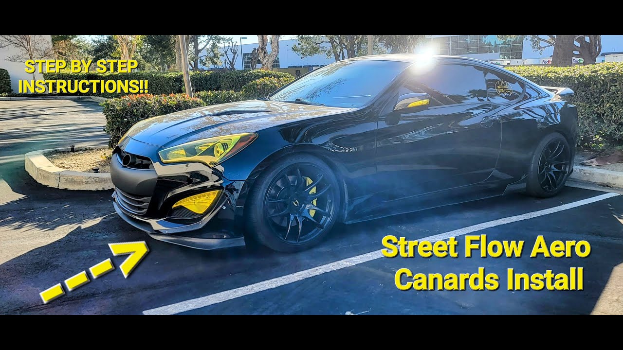 Genesis Coupe Street Flow Aero Canards Install (Detailed Introductions)