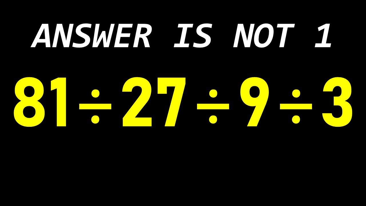 Most People Get This Simple Math Question Wrong!