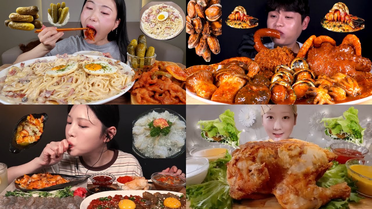 “INSANE Mukbang Feast 😱 Creamy Pasta, Spicy Seafood & Crispy Chicken All in One!”
