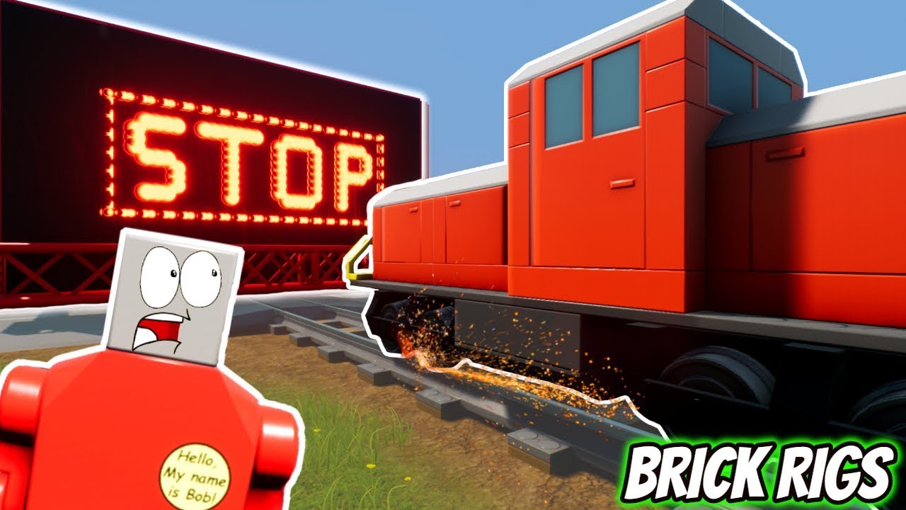 3 IDIOTS TRY TO STOP THE BRICK RIGS TRAIN! | Multiplayer Brick Rigs Gameplay