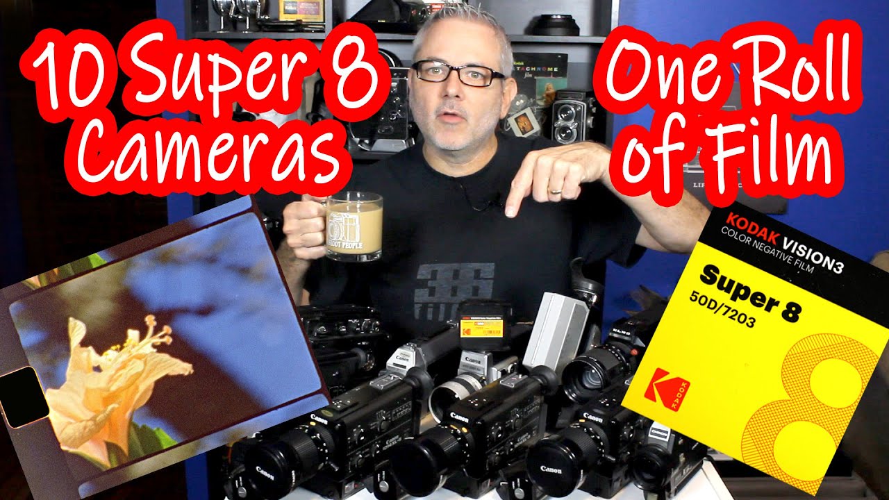 10 Super 8 Cameras - 1 Cartridge of Kodak Vision 3 50D / ECN-2 Processing / 2K Retro Scan Results