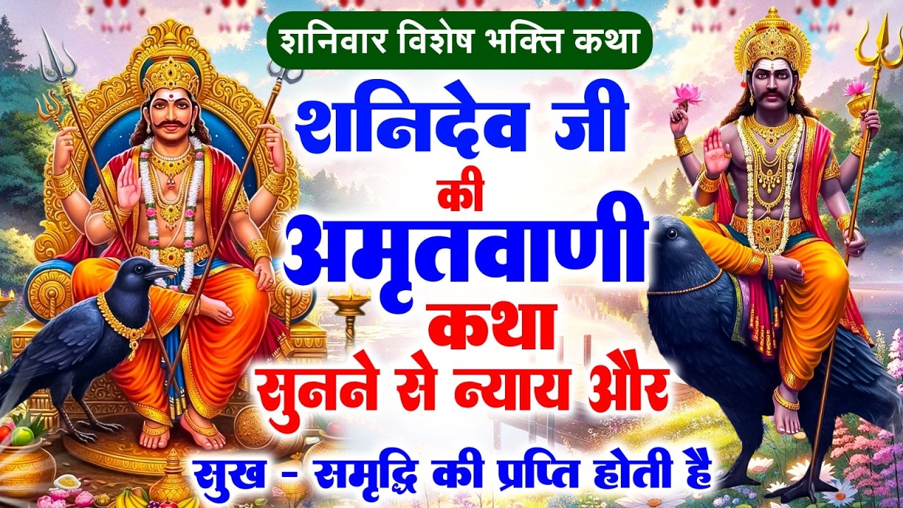 शनिवार व्रत विशेष भक्ति~शनिदेव जी की अमृतवाणी कथा सुनने से न्याय और सुख-समृद्धि की प्राप्ति होती है