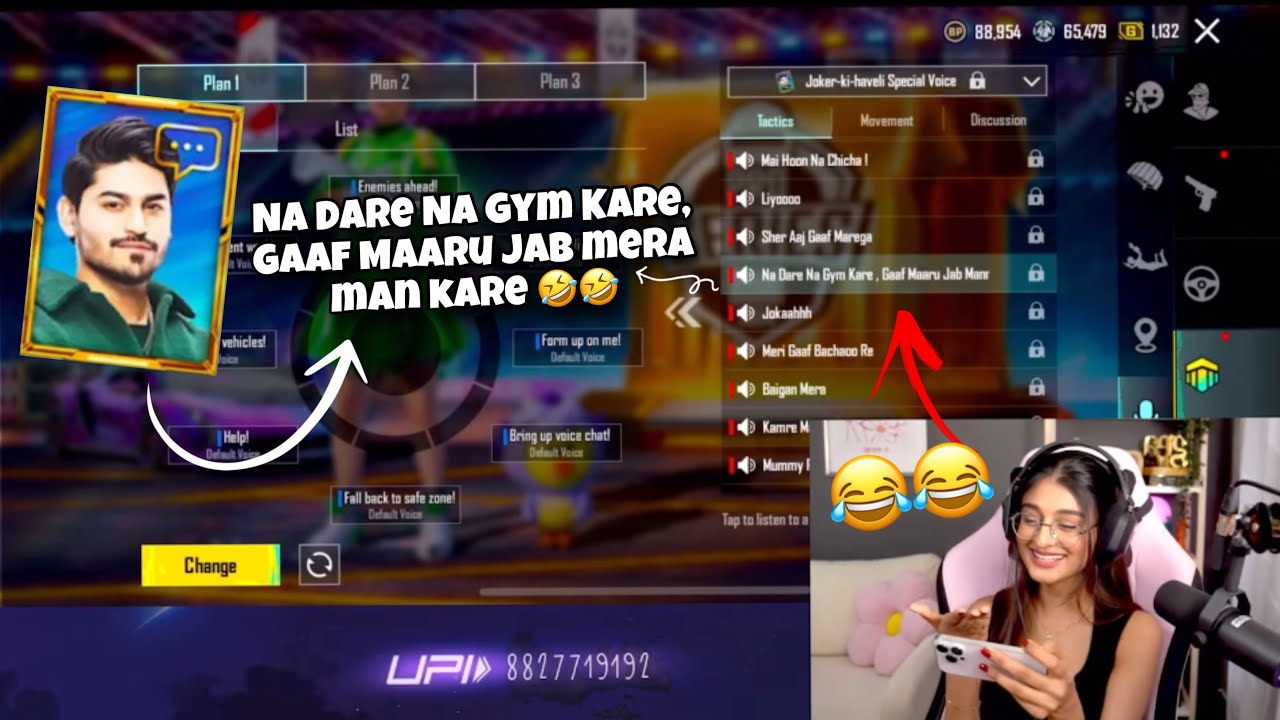 Payal gaming reacts to joker voice pack 👀💢 | @payalpanchalofficial
