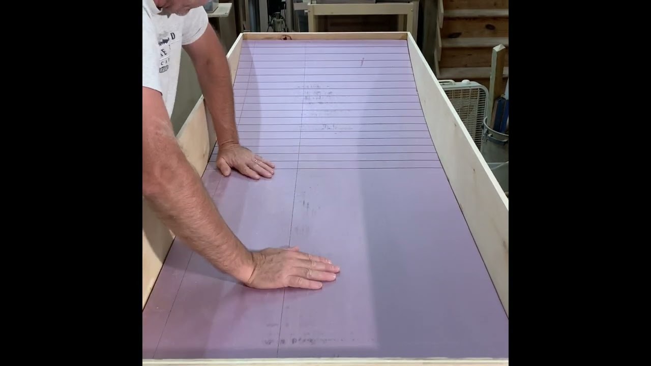 Gluing up the foam sandwich floor of my punt boat