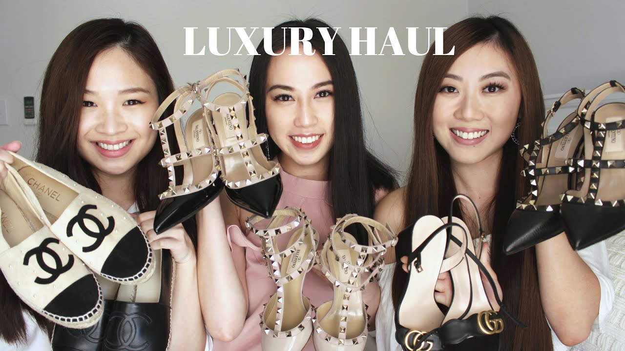 Luxury Shoe Haul (Valentino Rockstud, Chanel Espadrilles, Gucci Sandals) | PCC TV