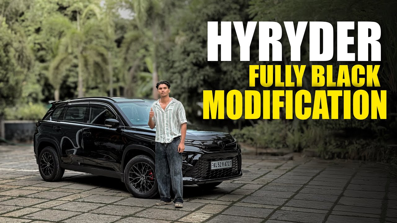 TOYOTA HYRYDER FULLY BLACK COLOR MODIFICATION | HYRYDER BLACK EDITION | HYRYDER BASE MODY| ASIF OMAR