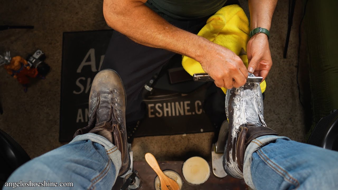 Knife Scraping Sounds!!! | Angelo Shoe Shine ASMR