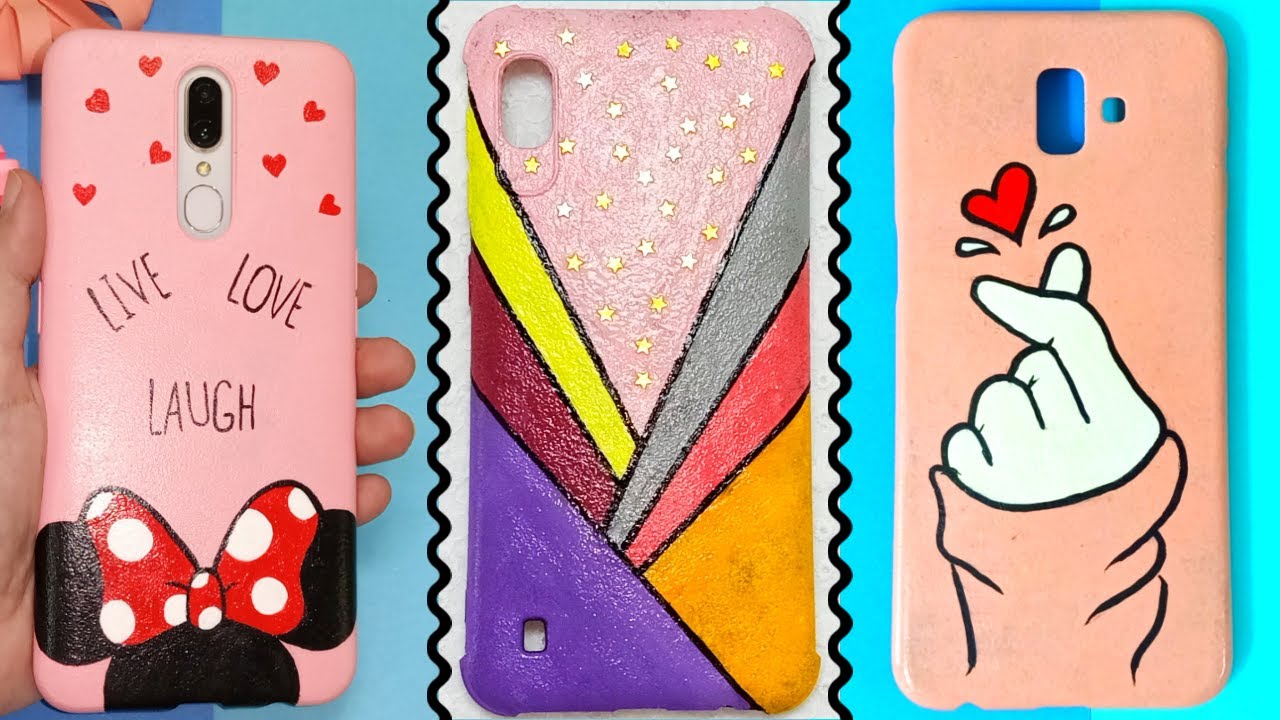 DIY MOBILE COVERS | DIY PHONE CASE | ACRYLIC COLORS