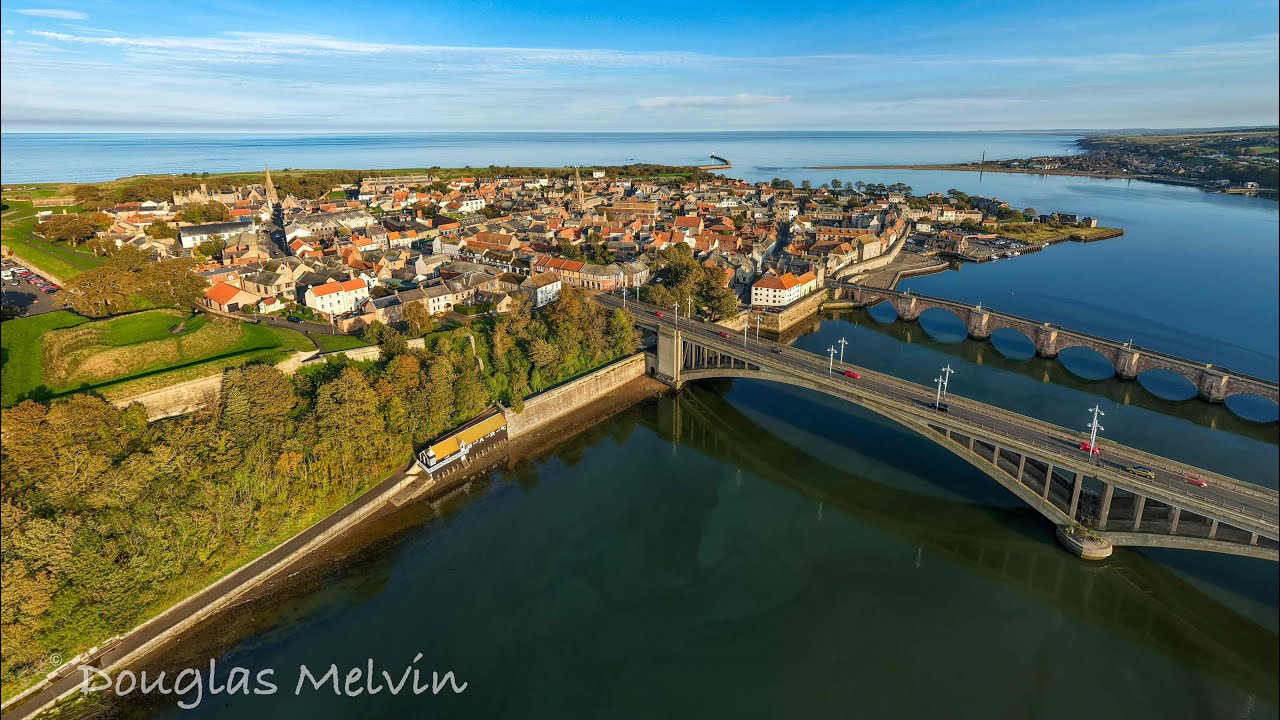 Berwick-upon-Tweed: Aerial Journey Over Historic Walls & Iconic Bridges 🇬🇧