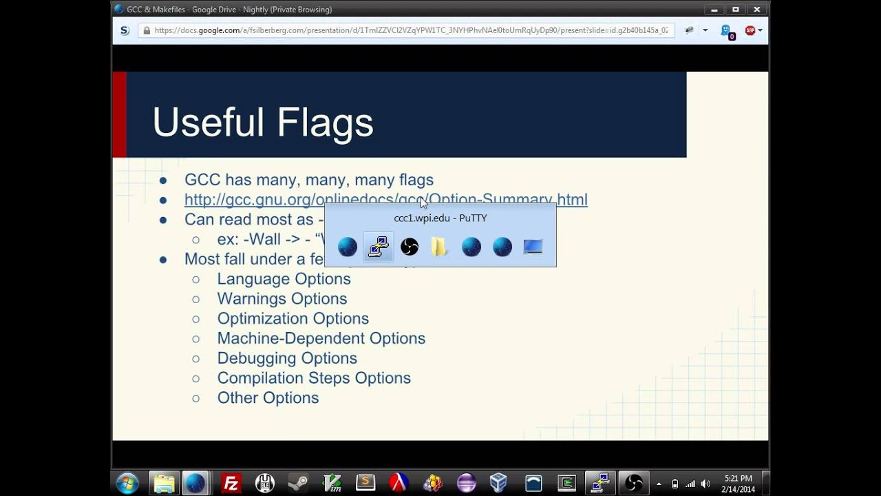 UPEvent: GCC and Makefiles