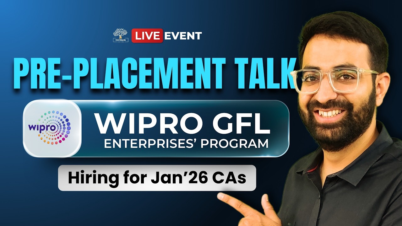 Pre-Placement Talk #1 | WIPRO GFL - Hiring | Jan'26 CAs