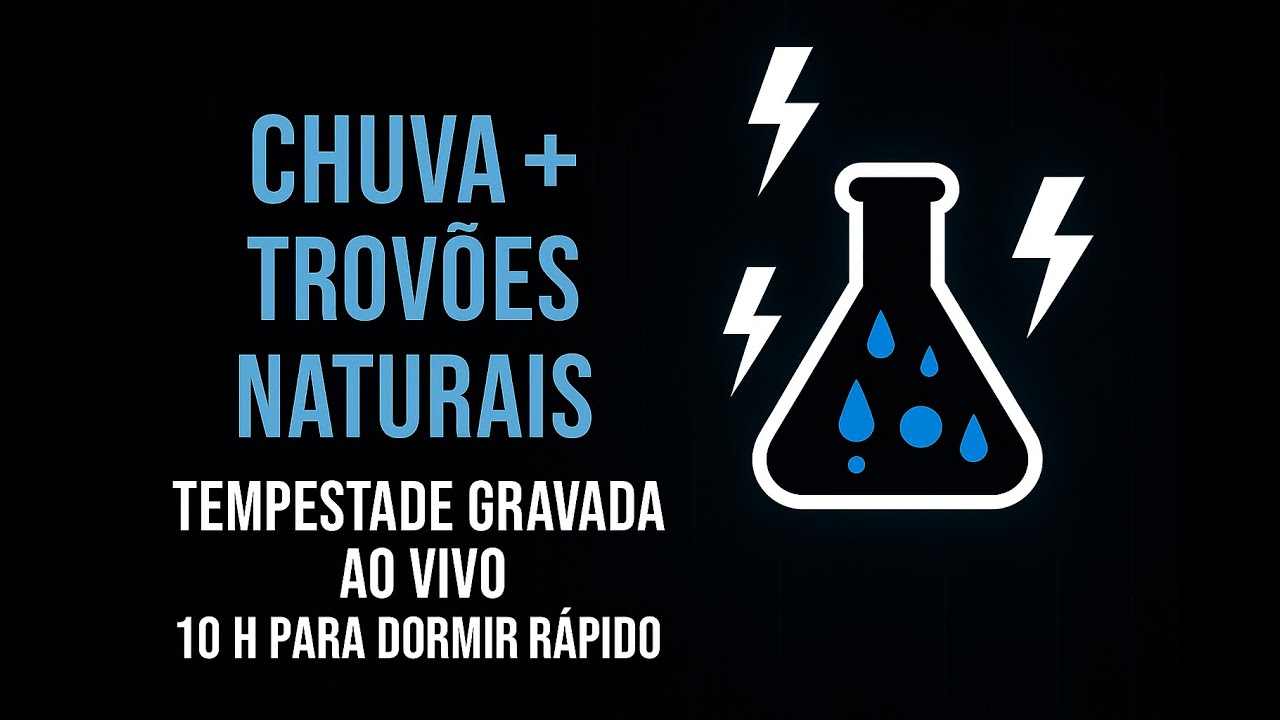 Chuva Forte e Trovões, Tempestade Gravada ao Vivo, Tela Preta 10 Horas |  Laboratório Noturno