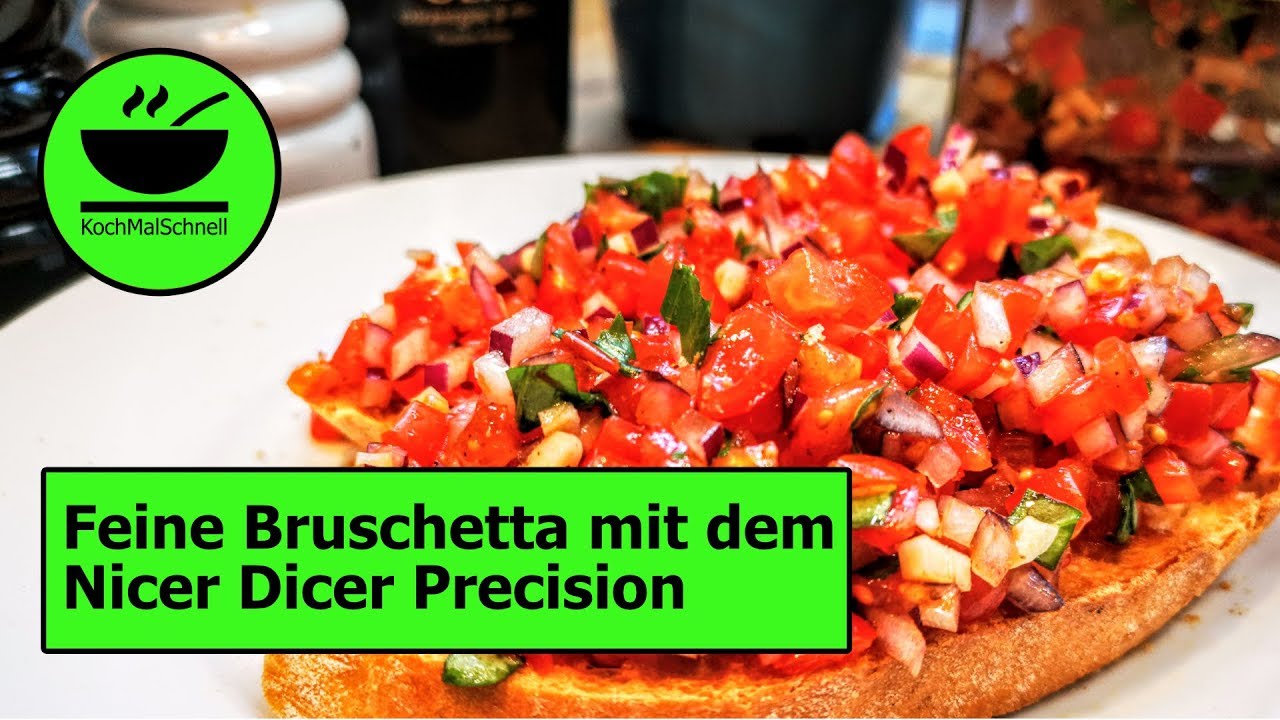 Feine Bruschetta 🍅 REZEPT wie beim Italiener mit dem Nicer Dicer Precision mit KochMalSchnell