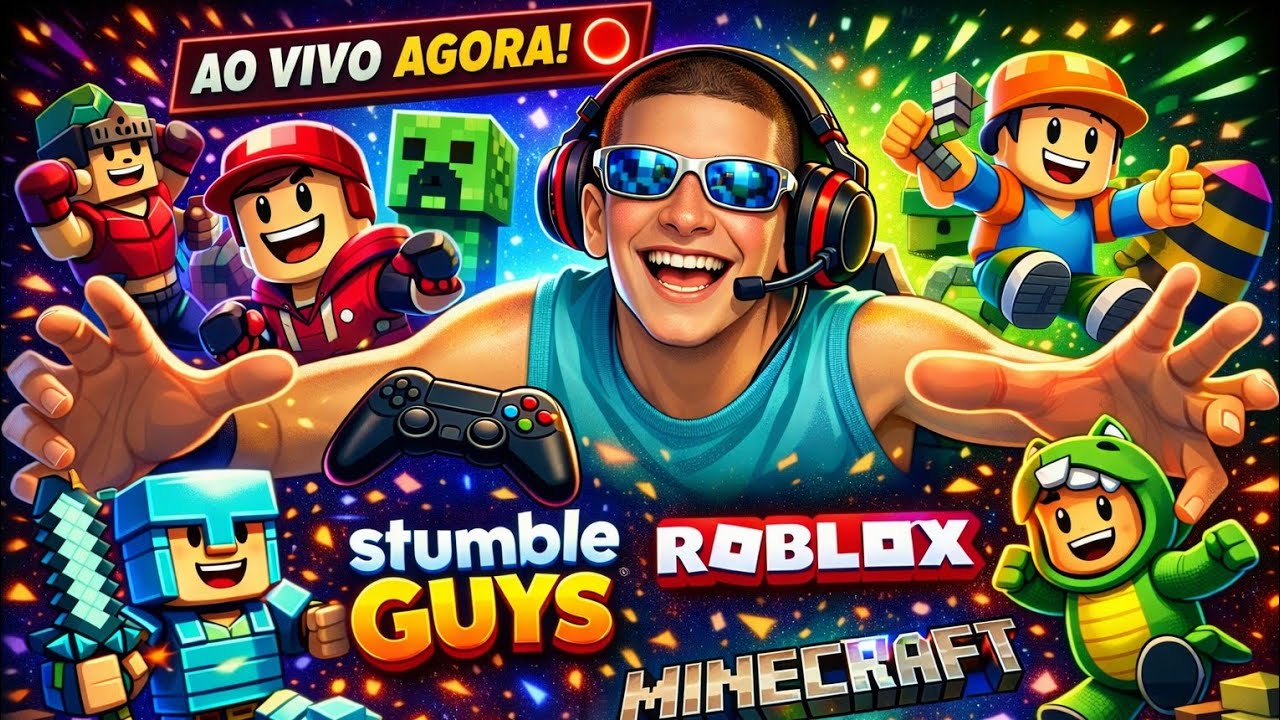 🔥AO VIVO Stumble guys e Roblox 🔥live on🔥caiu de paraquedas tem que assistir 🔥rumo 9k🔥