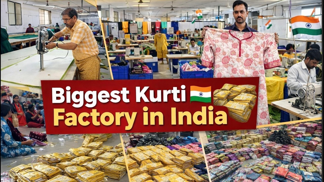 Real कुर्ती Factory का पूरा सच Biggest Kurti Manufacturer कुर्ती ख़रीदो सीधा Factory से Live Process