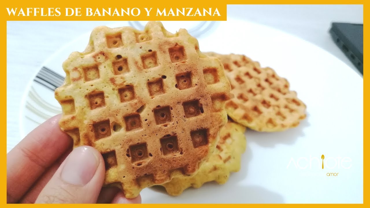 Con BANANO y MANZANA podemos hacer estos deliciosos WAFFLES | Hazlos para el desayuno, son Deliii