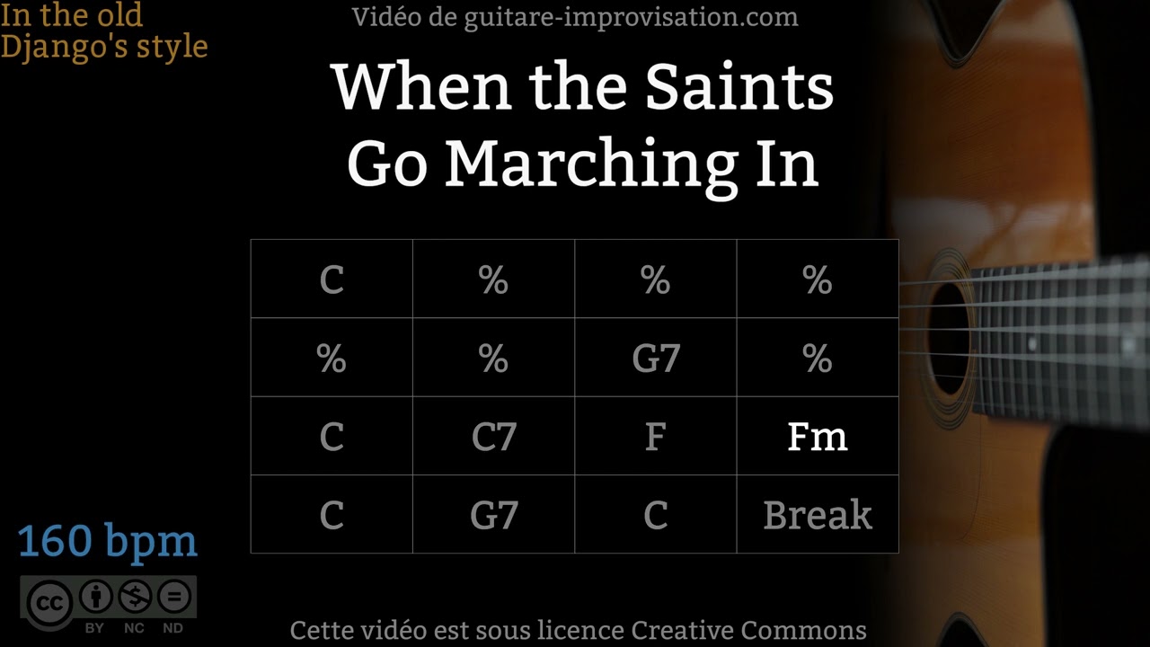 When the Saints Go Marching In (160 bpm) : Jazz Backing track