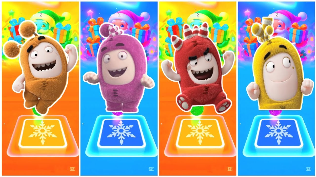 Oddbods Slick VS Oddbods Newt VS Oddbods Fuse VS Oddbods Bubbles - Tiles Hop Edm Rush🎶