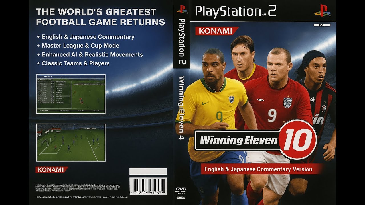 Winning Eleven 10 PS2 с комментариями на английском и японском языках