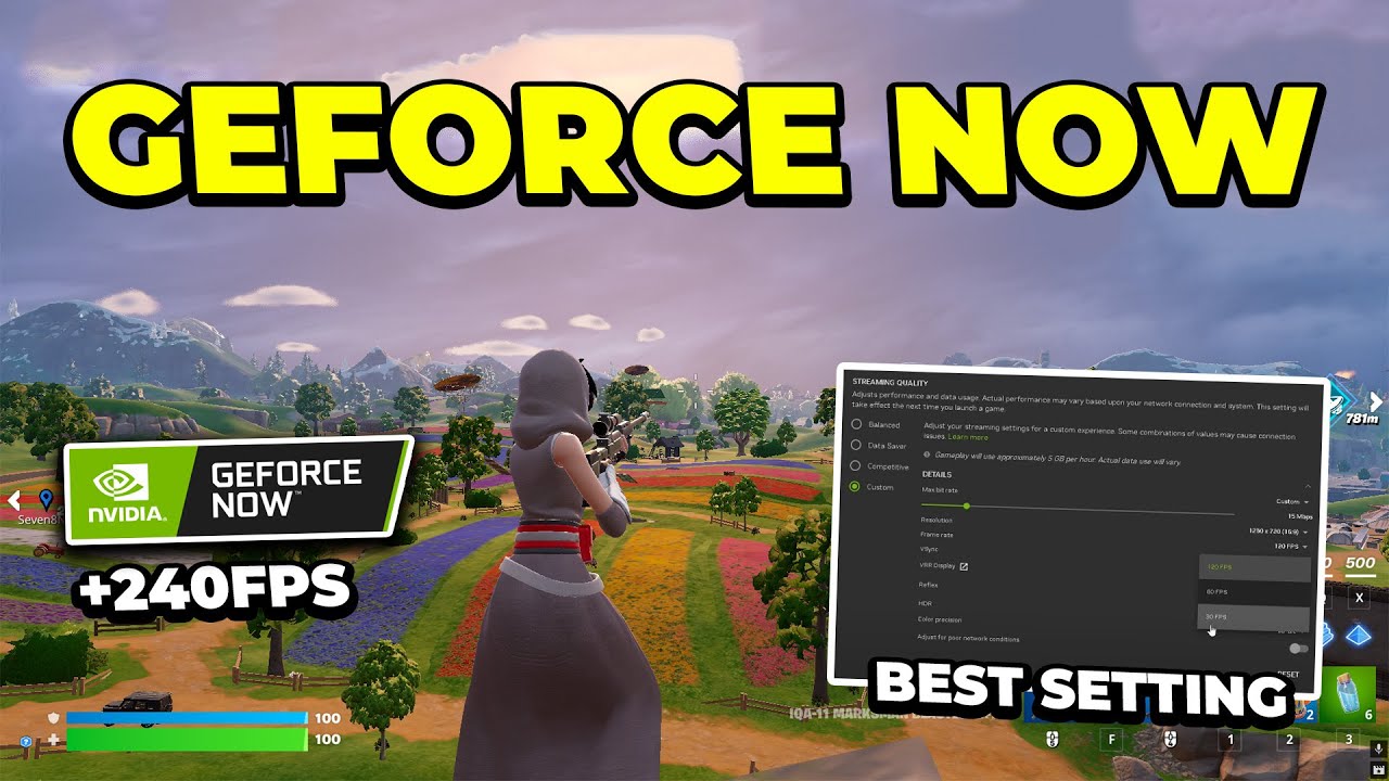Лучшие настройки GeForce Now для Fortnite в 2025 году! ⚙️ (проверено 25–200 Мбит/с)