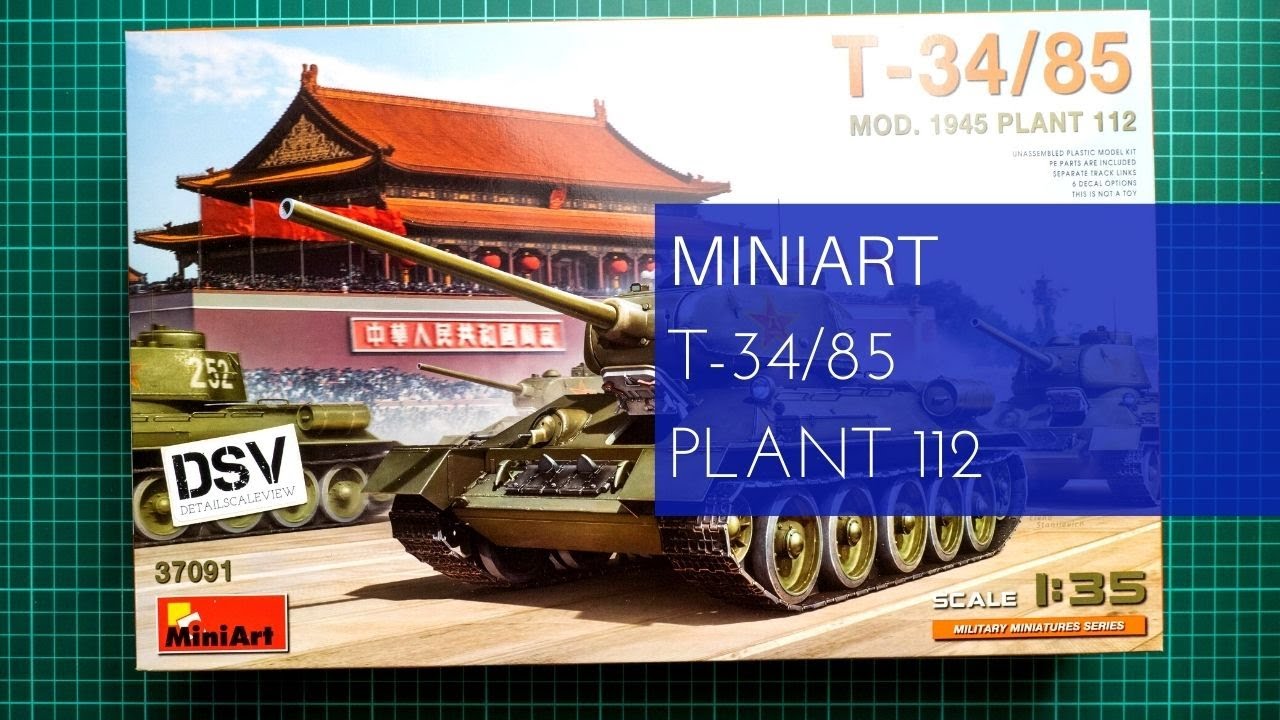 Миниарт 1/35 Т-34/85 Завод 112 (37091) Обзор Модели