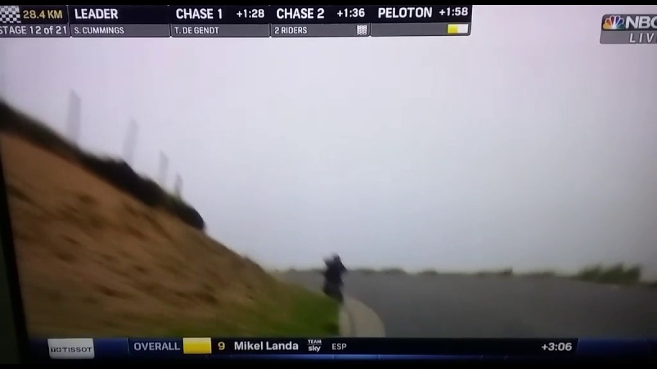 Cyril Gautier Stage 12 Crash 2017 Tour de France #TDF2017