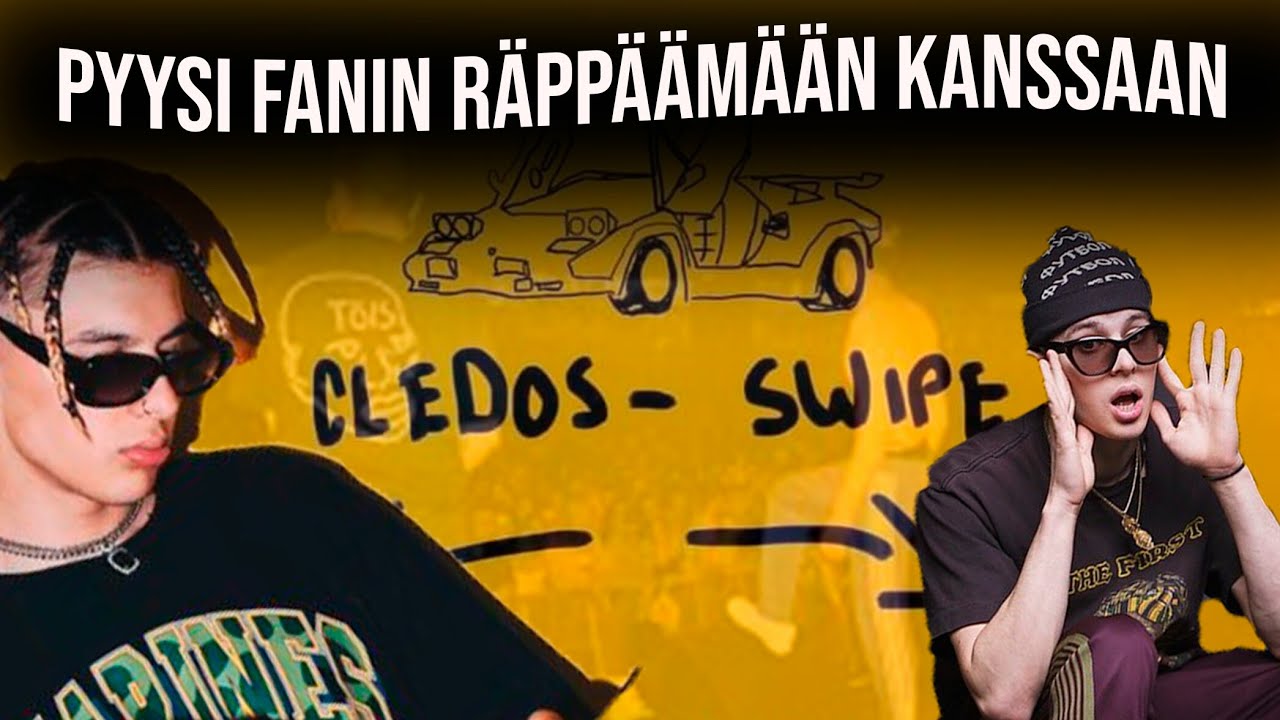Cledos r&auml;pp&auml;&auml; kahden fanin kanssa 
