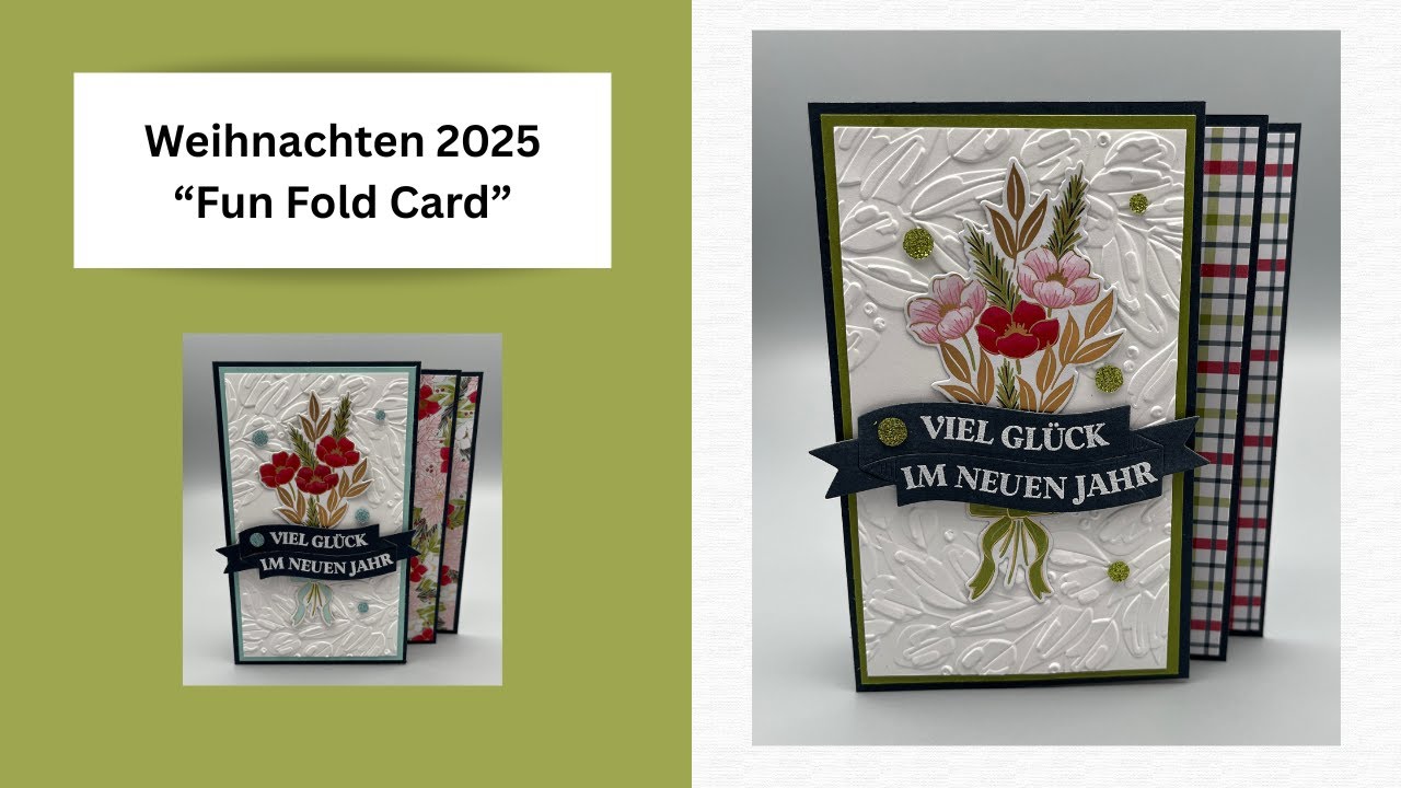 Weihnachten 2025 "Fun Fold Card" mit den Produkten von Stampin`UP!
