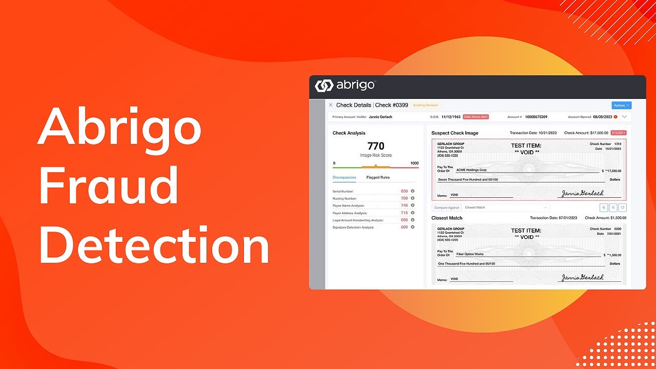 Abrigo Fraud Detection -  Find fraud faster