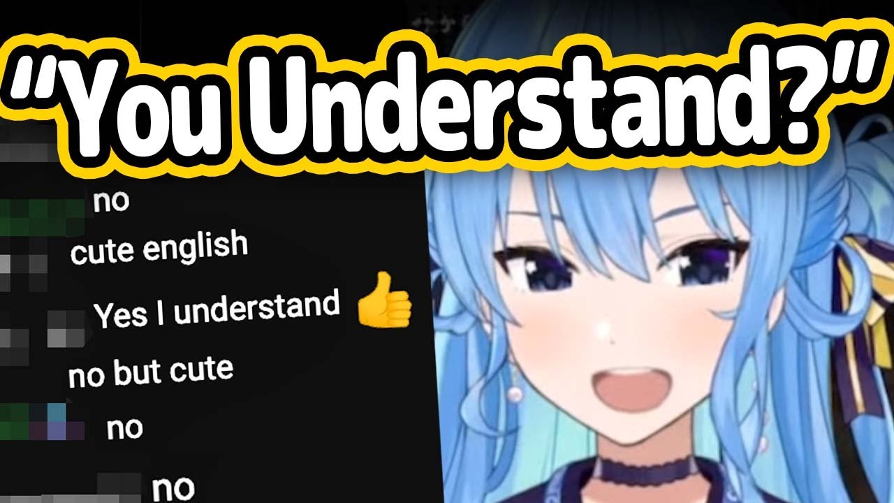 Suisei Locked Herself Out Of Her Room and Tries To Tell Chat In English...【Hololive】