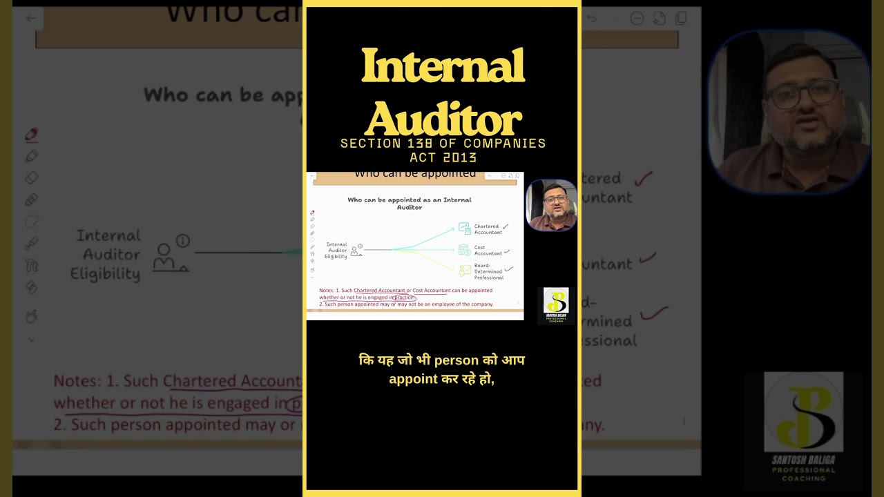 Internal auditor - Who can be appointed | #section138  | CA CS CMA #law #companiesact2013