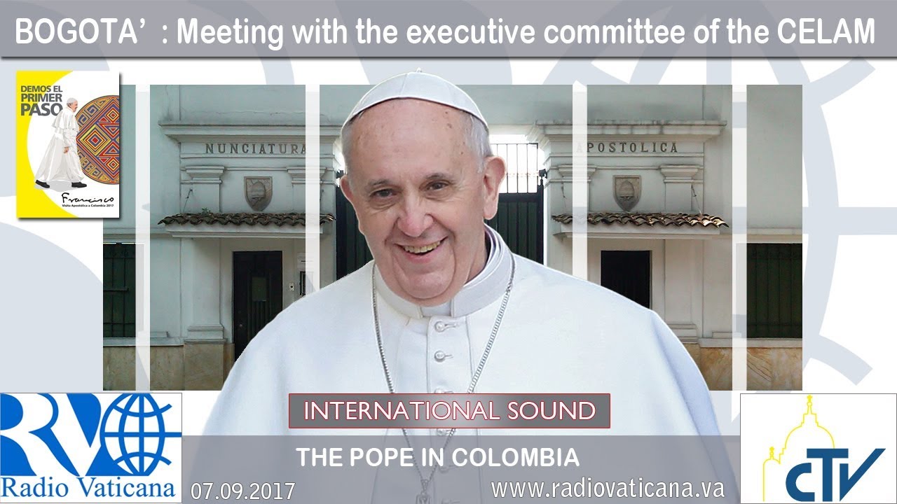2017.09.07 Pope Francis in Colombia &ndash; Meeting with  committee of the CELAM