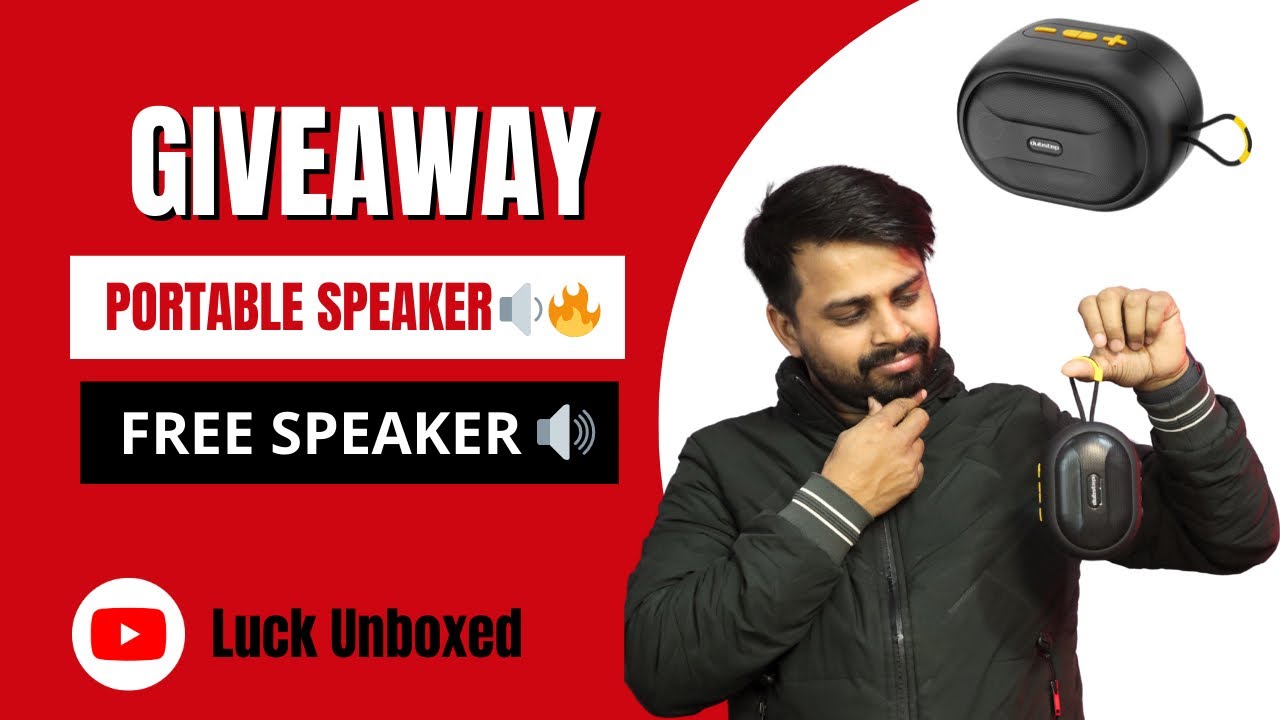 Speaker Giveaway Today 😱 || Portable Bluetooth Speaker FREE || LuckUnboxed || Free speaker win