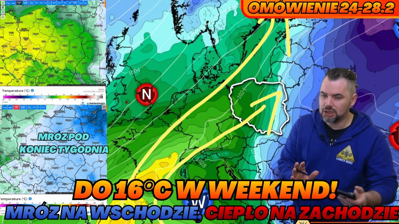 Wiosenny zachód Polski. Zimowy wschód Polski. A w weekend napływ ciepła!