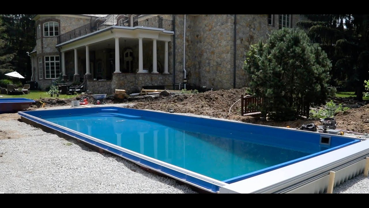 Automatic Pool Covers Fiberglass Pool with Gunite Retainer and Polybox Unit Install | Pre-Pour