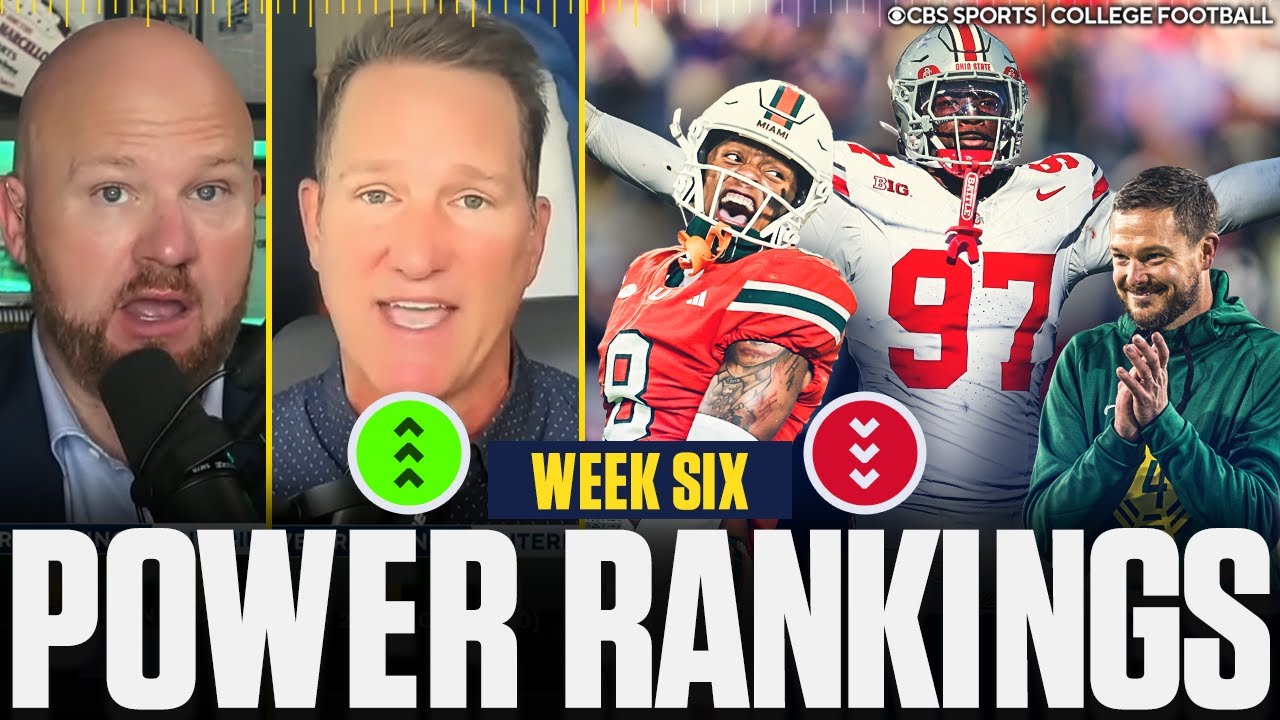 College Football Power Rankings - Week 6: Ohio State to No. 1, Oregon & Miami in Top 5