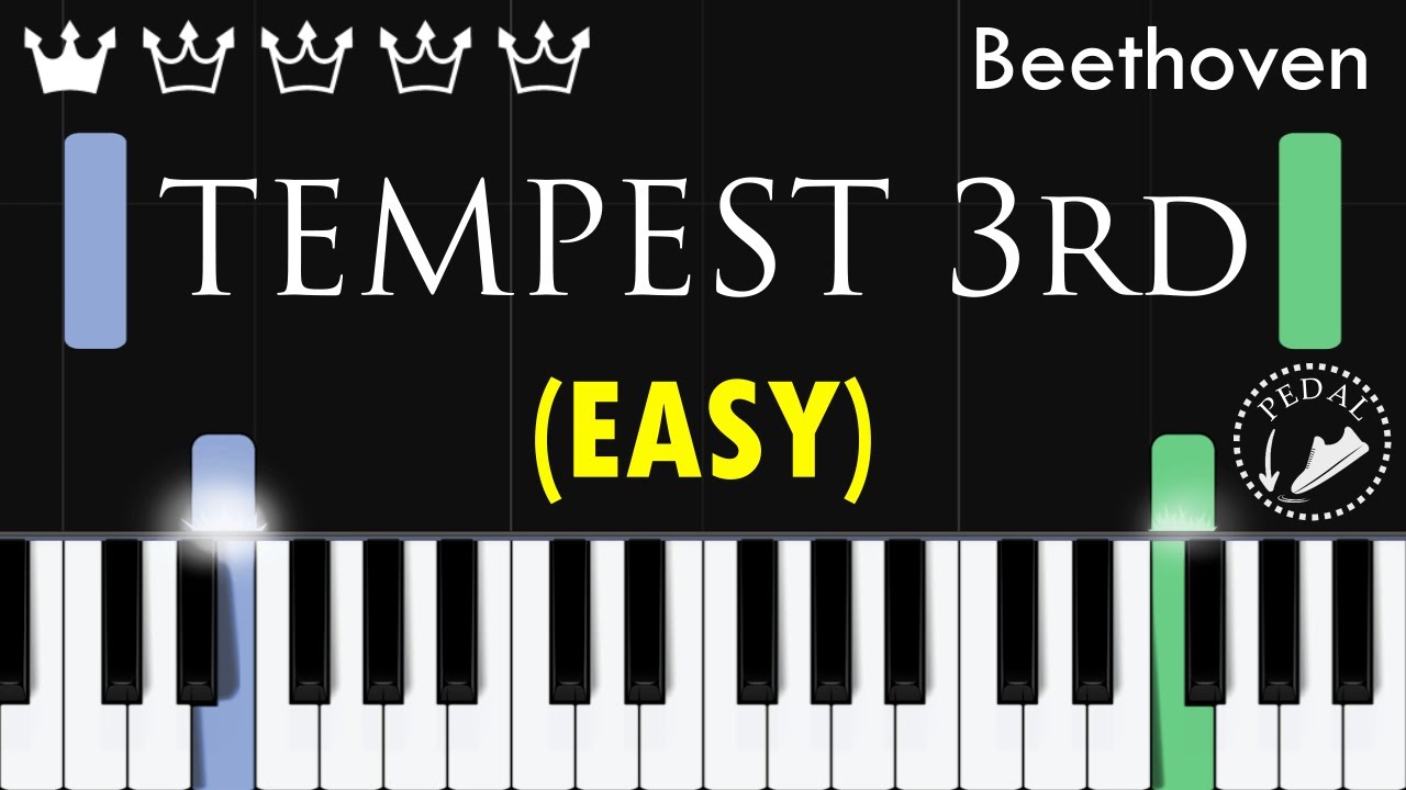 Beethoven: Sonata No. 17 Tempest 3rd Movement | Easy Piano